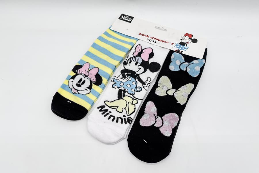 3 Packungen Kinder Socken Disney Minnie Mouse, Gr. 31/34